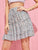 Ditsy Floral Drawstring Waist Frill Trim Skirt