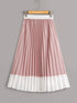 Two Tone Pleated Skirt