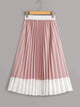Two Tone Pleated Skirt