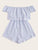 Off The Shoulder Stripe Print Romper