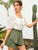 Ruffle Hem Paperbag Waist Skorts
