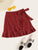 Ruffle Trim Wrap Tie Waist Skirt