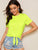 Neon Lime Knot Hem Tee