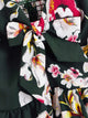 Large Floral Print Tie Front Shirred Cami Top