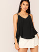 Double Strappy Dip Hem Swing Top
