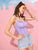 Contrast Topstitching Frill Trim Cami Top