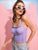 Contrast Topstitching Frill Trim Cami Top
