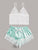 Floral Lace Bralette With Satin Shorts
