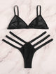 Ladder Cutout Sheer Lingerie Set