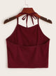 Letter Print Halter Top