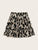 Leopard Print Frill Trim Flippy Hem Skirt