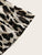 Leopard Print Frill Trim Flippy Hem Skirt