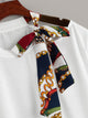 Asymmetric Neck Tie Front Tee