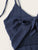 Tie Front Shirred Layer Ruffle Hem Cami Playsuit