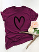Neon Green Heart Print Tee