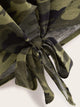 Camo Print Knoted Front Tank Top