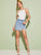 Lace Trim Backless Rib-knit Halter Bodysuit