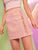 Frill Trim Zip Side Gingham Skirt