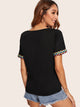 Embroidered Tape Trim T-shirt