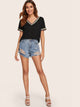 Embroidered Tape Trim T-shirt