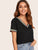 Embroidered Tape Trim T-shirt