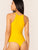 Neon Yellow Form Fitted Halter Bodysuit