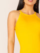 Neon Yellow Form Fitted Halter Bodysuit
