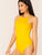 Neon Yellow Form Fitted Halter Bodysuit