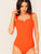 Neon Green V-cut Neck Slim Fitted Bodysuit