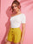 Solid Asymmetrical Neck Form Fitted Top