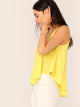 Double Strappy Dip Hem Swing Top