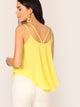Double Strappy Dip Hem Swing Top