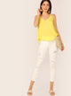 Double Strappy Dip Hem Swing Top