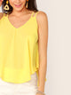 Double Strappy Dip Hem Swing Top