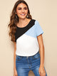 Cut-and-sew Short Sleeve Top