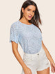 Scallop Eyelet Embroidery Blouse