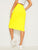 Neon Yellow Rib-knit Pencil Skirt