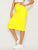 Neon Yellow Rib-knit Pencil Skirt