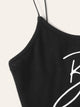Letter Print Cami Crop Top