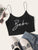 Letter Print Cami Crop Top