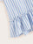 Frill Trim Striped Smock Blouse
