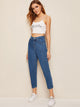Stitch Detail Straight Leg Jeans