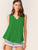 Solid High Low Hem V Neck Top