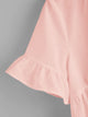 Ruffle Cuff Solid Smock Top
