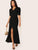 Slit Fishtail Solid Maxi Dress