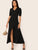 Slit Fishtail Solid Maxi Dress