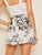 Paperbag Waist Floral Print Shorts
