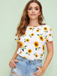 Sunflower Print Top