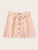Eyelet Embroidered Button Belted Skirt