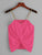 Neon Pink Twist Front Chain Strap Top